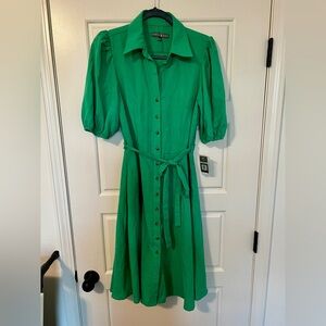 Sharagano Kelly Green Sleeve Dress
